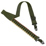 CVLIFE Two Point Sling Shotgun Sling Adjustable Rifle Sling Holds 15 Shells Green