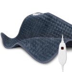 DAILYLIFE Heating Pad for Back Pain Relief, 20 x 24 Electric Heating Pads for Cramps, Back, Shoulder and Neck with 6 Heat Settings, Fast-Heating Technology, Auto Shut Off, UL Certificated, Deep Blue