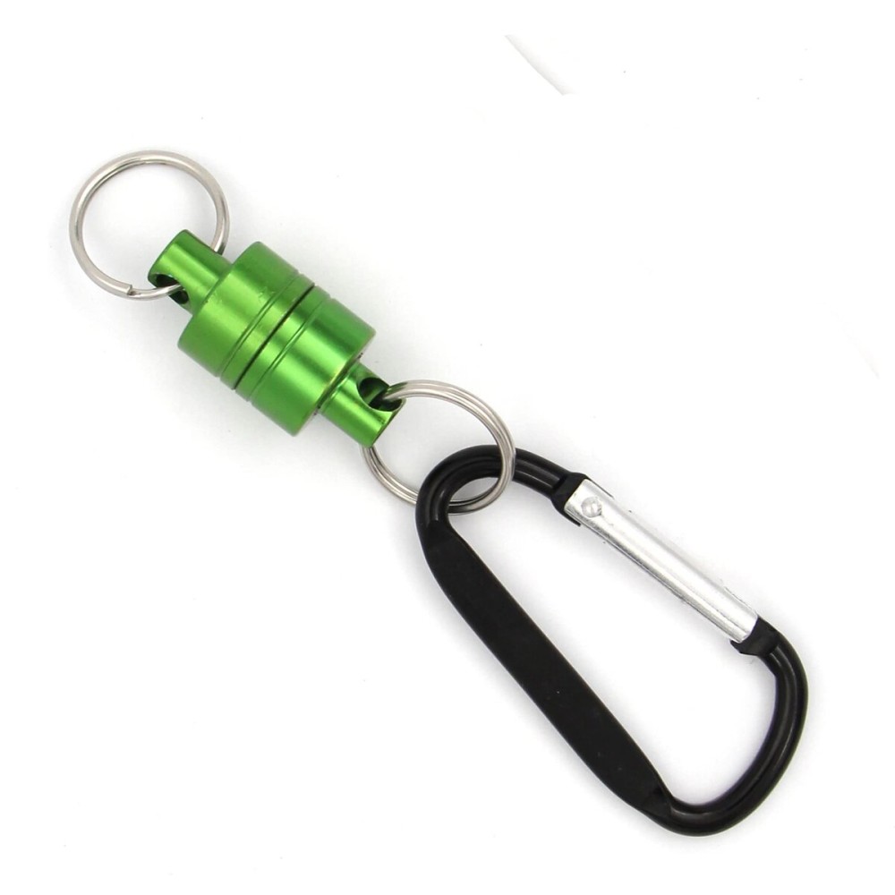 CRAZY SHARK Magnetic Net Release Aluminum Shell for Fly Fishing (deep Green)