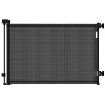 Retractable Baby Gate for Stairs - 33 Height, Expands up to 71 Width - Safety Gate for Infants, Toddlers, Dogs & Pets - Easy Install, Secure Closure, Black Mesh Design for Indoor & Outdoor Use