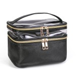 imerelez Travel Makeup Bag Makeup Organizer Bag Cosmetic Bag Makeup Bags for Women Cosmetics Cases Portable Waterproof Foldable Black