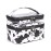 imerelez Double-layer Cosmetic Bag Makeup Bag Travel Makeup Bag Makeup Bags for Women Cosmetics Cases Portable Waterproof Foldable (Cow Print)