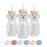 The 730 Project Honey Bear Straw Cup for Babies, 8-oz Honey Bear Cup with Lid, 3-Pack Therapy Learning Honeybear Straw, Baby Bottle Set, Creamsicle PEACH