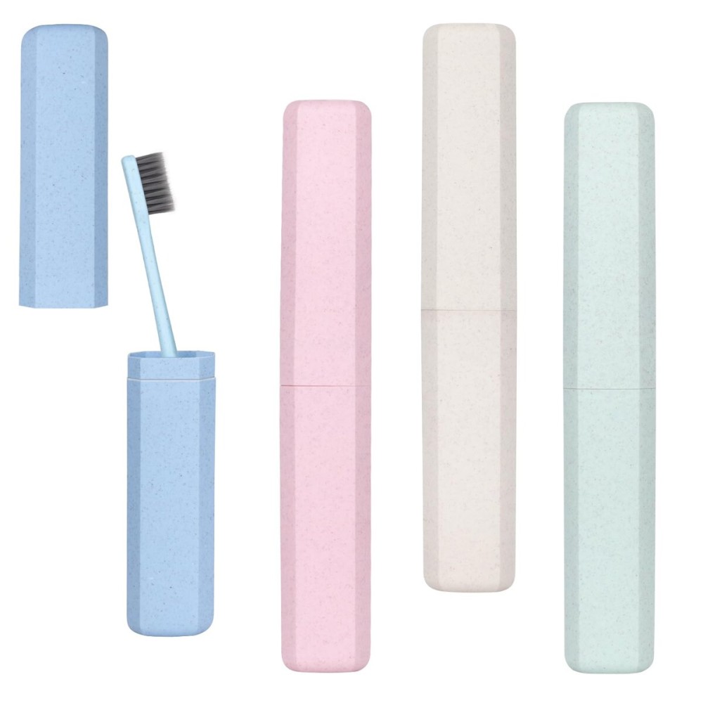 Hooqict 4 Pack Travel Toothbrush Case Portable Travel Toothbrush Holder Plastic Toothbrush Container Protector Cover for Traveling, Camping, Home, School, Business