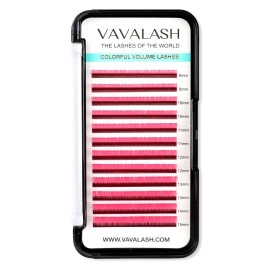 Colored Lash Extensions 0.07mm D Curl Pink Individual Volume Lashes Extensions 8-15 Mix Length Color Eyelash Extensions for Salon (Pink 0.07-D, 8-15mm)