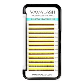 VAVALASH Colored Individual Lash Extensions 0.07mm C Curl Yellow 13-20mm