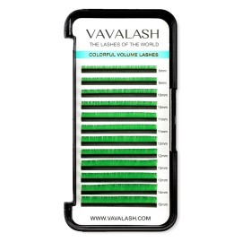 Colored Lash Extensions 0.07mm DD Curl Green Individual Volume Lashes Extensions 13-20 Mix Length Color Eyelash Extensions for Salon (Green 0.07-DD, 13-20mm)