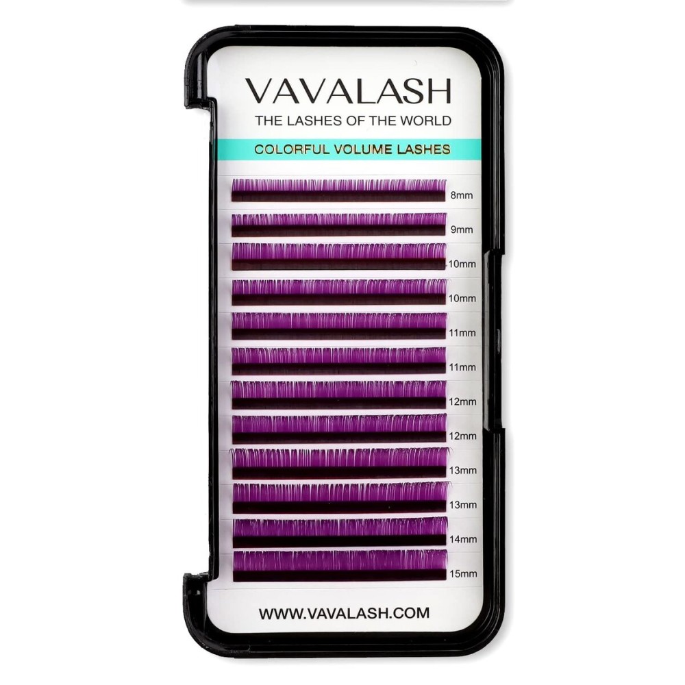 Colored Lash Extensions 0.07mm DD Curl Violet Individual Volume Lashes Extensions 13-20 Mix Length Color Eyelash Extensions for Salon (Violet 0.07-DD, 13-20mm)