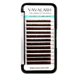 Colored Lash Extensions 0.07mm D Curl Brown Individual Volume Lashes Extensions 8-15 Mix Length Color Eyelash Extensions for Salon (Brown 0.07-D, 8-15mm)