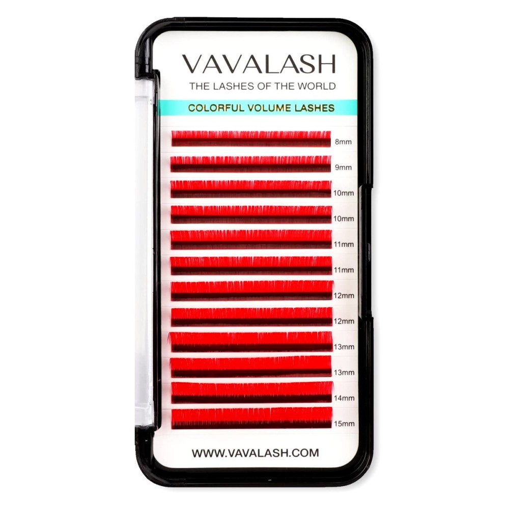 Colored Lash Extensions 0.07mm DD Curl Red Individual Volume Lashes Extensions 13-20 Mix Length Color Eyelash Extensions for Salon (Red 0.07-DD, 13-20mm)