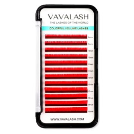 Colored Lash Extensions 0.07mm DD Curl Red Individual Volume Lashes Extensions 13-20 Mix Length Color Eyelash Extensions for Salon (Red 0.07-DD, 13-20mm)