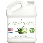 KinRose Care Aloe Vera Gel Organic Gallon for Face, Skin, Hair & Sunburn Relief 100 Percent Pure Aloe Vera Gel Bulk Wholesale - Cold Pressed, Vegan, Unscented - Made in USA (128 Fl Oz)