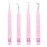 M LASH Tweezers for Eyelash Extensions (Set of 4) - Professional Lash Extension Tweezers - Fiber Tip, Japanese Steel, Diamond Grip Eyelash Extension Tweezer set (Lilac)