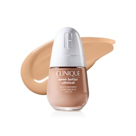 Clinique Even Better Clinical Serum Liquid Foundation SPF 25 With Vitamin C, Salicylic Acid + Hyaluronic Acid For Combination to Oily Skin Types | Full Coverage + Matte Finish, Porcelain Beige