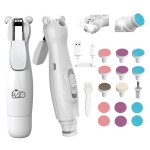 Royal Angels Rechargeable Baby Nail Clippers 20 in 1, Safe Electric Nail Trimmer, Baby Nail Kit, Additional Replacements, Newborn Toddler Toes and Fingernails, Trim and Polish (Rechargeable, Snow)