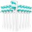 Replacement Toothbrush Heads Compatible with AquaSonic Black Series Vibe Series Electric Toothbrush, Curved Shape Design Planted with Nylon Bristle (White)