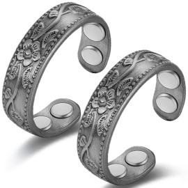 Vicmag Copper Magnetic for Women Magnetic Rings 99.9% Copper Finger Strong Magnet Gift Adjustable