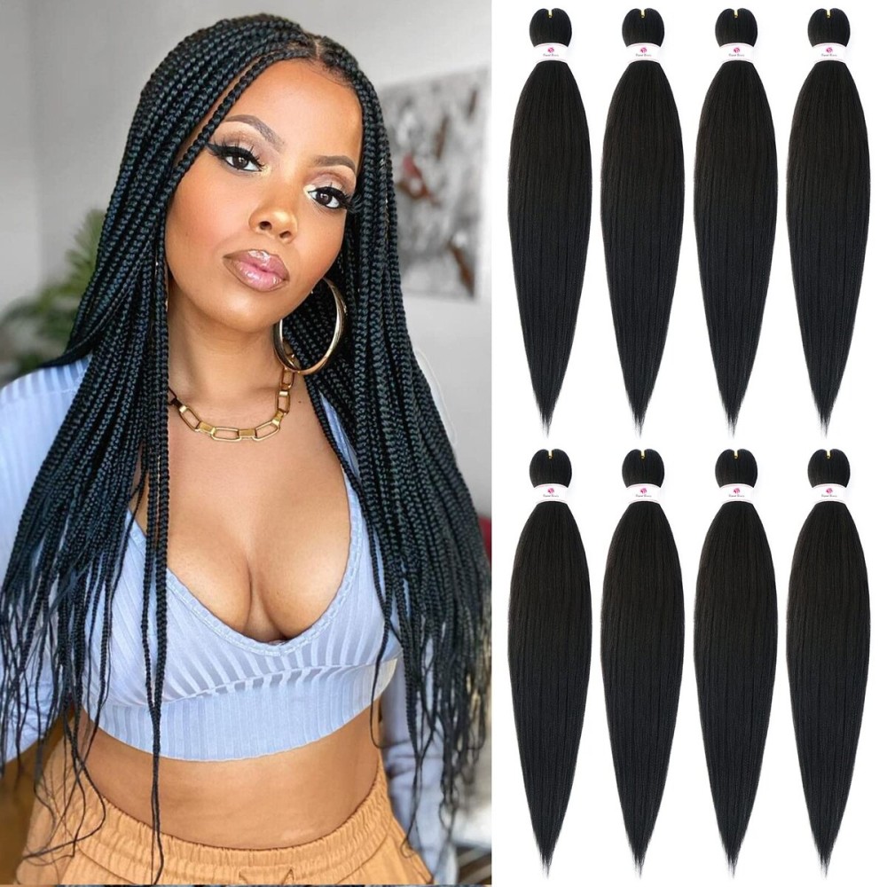 Beyond Beauty Braiding Hair pre stretched, Braids Synthetic Fiber Ombre Yaki Texture, Natural Easy Twist Braids Crochet Hair Hot Water Setting hair extensions