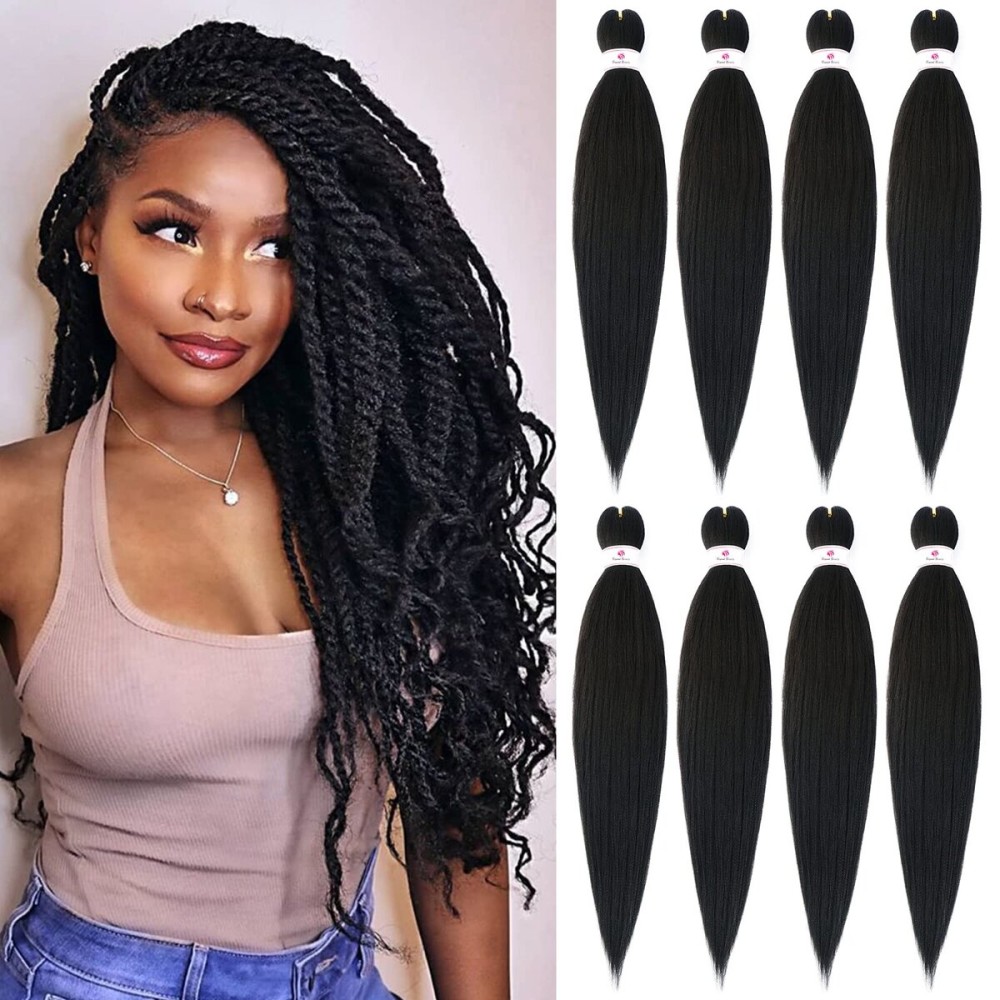 Beyond Beauty Braiding Hair pre stretched, Braids Synthetic Fiber Ombre Yaki Texture, Natural Easy Twist Braids Crochet Hair Hot Water Setting hair extensions