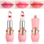 LZYLLS 2 Pack Crystal Jelly Flower Lipstick,Magic Temperature Color Change Lip Gloss Lip Stick PH Clear Magic Lipstick Long Lasting Nutritious Moisturizing Lip BalmSet A