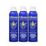 H2Ocean Piercing Aftercare Spray and Keloid Bump Removal- Sea Salt Spray for Body and Facial Piercings- Ear, Nose,Navel,Oral & Body Piercing Cleaner, Aftercare Solution for New Piercings-4oz,Pack of 3