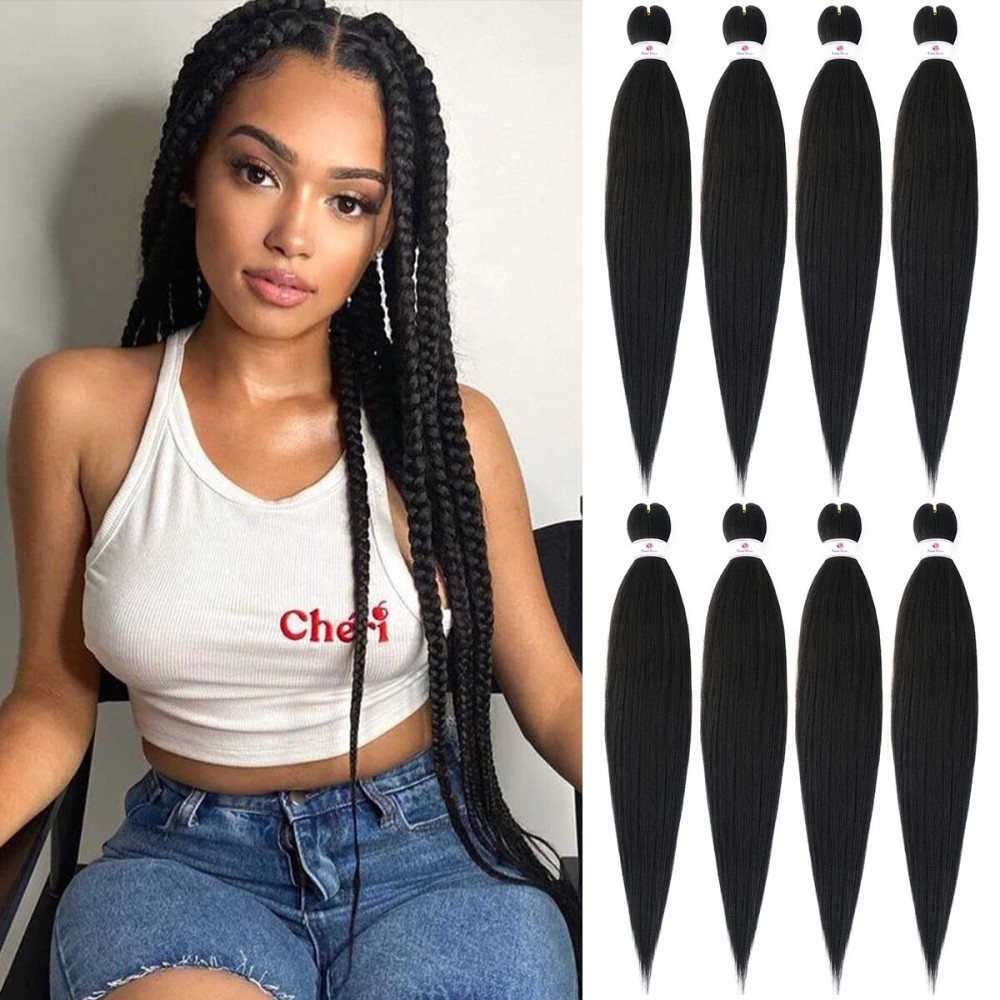 Beyond Beauty Braiding Hair pre stretched, Braids Synthetic Fiber Ombre Yaki Texture, Natural Easy Twist Braids Crochet Hair Hot Water Setting hair extensions