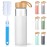 Yomious 25 Oz Borosilicate Glass Water Bottles with Silicone Sleeve BPA Free, Dishwasher Safe - Reusable Clear Glass Drinking with Leak Proof Bamboo Lid | Perfect Gym Water Bottles for Men & Women