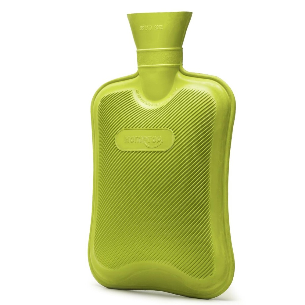 HomeTop Premium Classic Rubber Hot Water Bottle (Green)