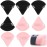 8 Pcs Cotton Powder Puff Face,JASSINS Triangle super soft Both dry and wet Makeup Setting Puff,For Concealer/Loose Powder/Body Powder/Foundation/Blush Makeup Sponge Set (Black,pink)