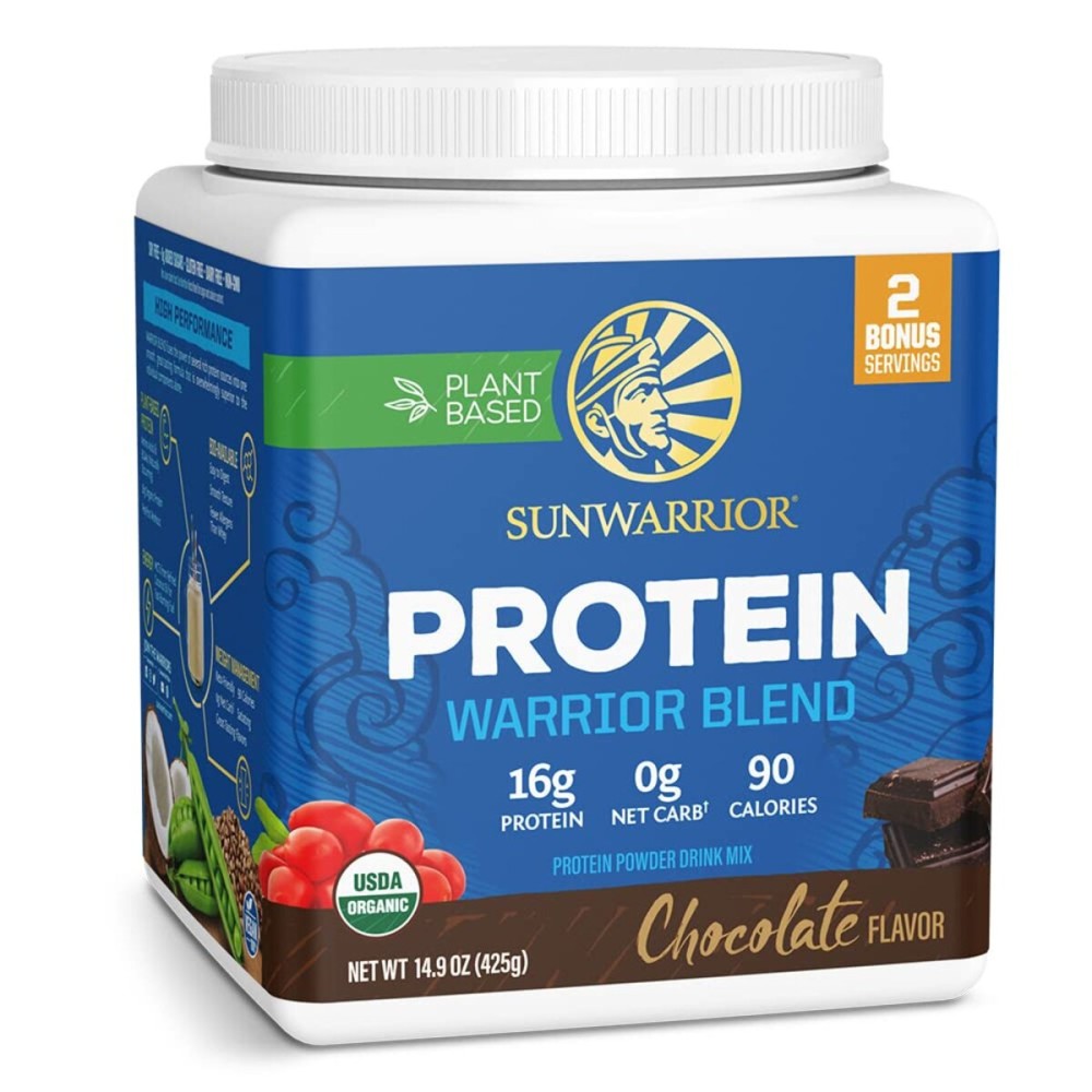 Organic Plant Based Protein Powder | Vegan Organic Protein Powder Chocolate Flavored with BCAA Amino Acids & Hemp Seed Pea Blend | Non-GMO Soy Dairy Filler & Gluten Free (Chocolate, 17 Servings)