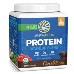 Organic Plant Based Protein Powder | Vegan Organic Protein Powder Chocolate Flavored with BCAA Amino Acids & Hemp Seed Pea Blend | Non-GMO Soy Dairy Filler & Gluten Free (Chocolate, 17 Servings)