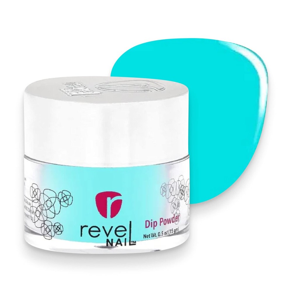 Revel Nail Dip Powder - Blue Powder Dip Nail Polish, Chip Resistant Dip Nail Powder with Vitamin E and Calcium, DIY Manicure, Tiff