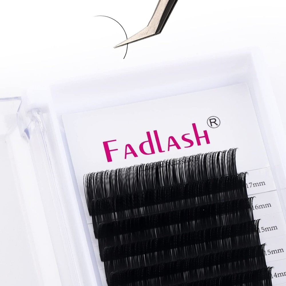 Lash Extensions 9-17mm Eyelash Extensions C Curl Silk Lash Extensions Classic Lash Extensions Soft Faux Mink Lash Extension Mixed Tray Eyelash Extension Supplies (0.15-C, 9-17mm)