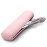 FERYES Travel Makeup Brush Holder, Magnetic Anti-fall Out Silicon Portable Cosmetic Face Brushes Holder, Soft and Sleek Makeup Tools Organizer for Travel-Pink