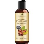 Handcraft Blends USDA Organic Jojoba Oil - Cold-Pressed 4 Fl Oz - 100% Pure and Natural - Premium Grade Carrier Oil for Skin and Hair - Hair and Body - Massage - Hexane-Free