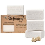 Australian Botanical Soap 6.5 OZ Pack of 4, Goat Milk Soap Bars with Soya Bean Oil, Enriched with Organic Shea Butter, Suitable for All Skin Types