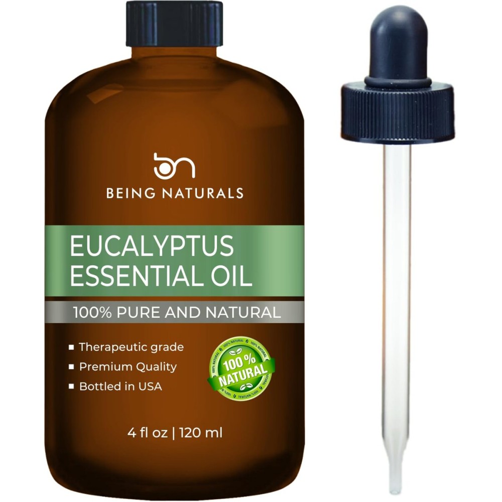 Eucalyptus Essential Oil - Huge 4 FL OZ - 100% Pure & Natural - Premium Natural Oil with Glass Dropper (Eucalyptus Oil)