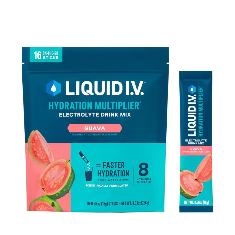 Liquid I.V. Hydration Multiplier - Guava | Electrolyte Powder Drink Mix | 1 Pack (16 Servings)