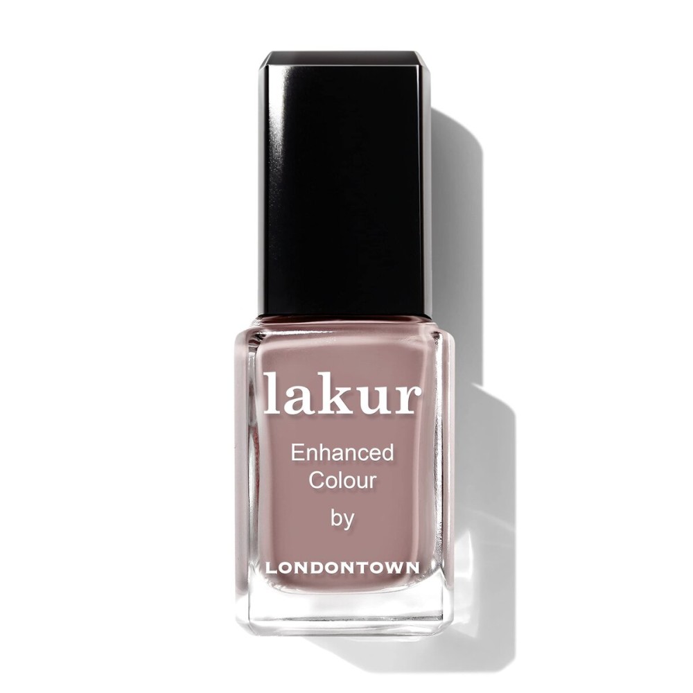 LONDONTOWN lakur Nail Polish - Chip-Resistant, Non-Toxic, Conditions & Hydrates Nails | Glossy Taupe Brown, Chai, .40 fl oz