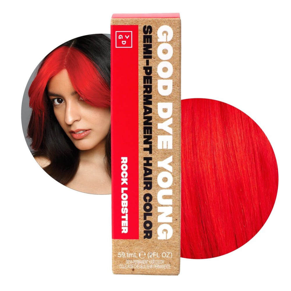 Good Dye Young Semi Permanent Hair Dye (Rock Lobster Red) - Conditioning Red Hair Dye - PPD free & Vegan - Lasts 15-24+ Washes for Streaks and Strands