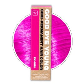 Good Dye Young Streaks & Strands Semi Permanent Hair Dye (Ex-Girl Pink) - UV Protective Temporary Hair Color Lasts 15-24+ Washes - Conditioning Pink Color - PPD free Hair-Dye - Cruelty-Free & Vegan