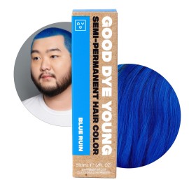 Good Dye Young Streaks and Strands Semi-Permanent UV-Protective Conditioning Hair Color (Blue Ruin) - PPD-Free, Cruelty-Free & Vegan, Lasts 15-24+ Washes