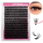 Individual Cluster Lashes Extensions 40D 0.07 D Curl 15-20mm Mixed Trays Extensions 240Pcs Individual Cluster Lashes DIY Eyelash Extensions at Home (40D-0.07D,15-20mm)