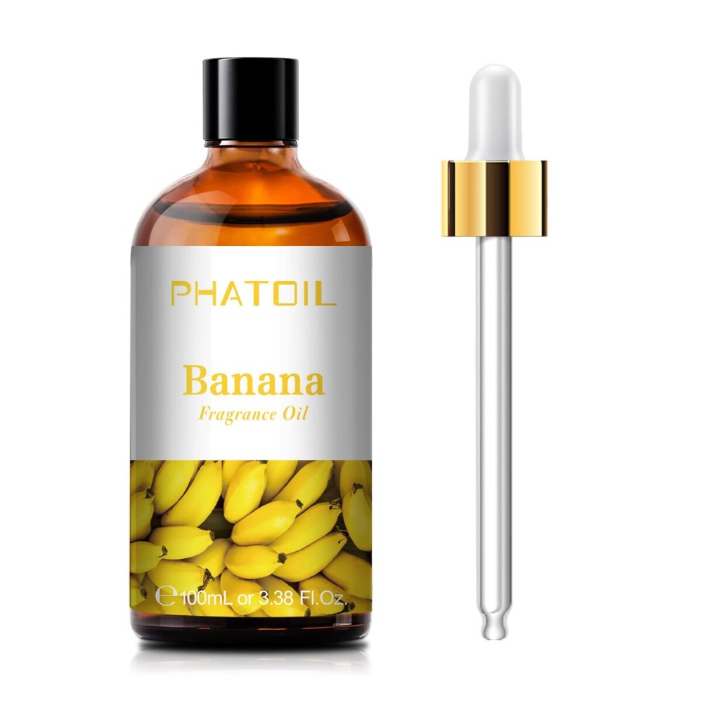 PHATOIL 3.38FL.OZ Banana Fragrance Oils for Aromatherapy, Essential Oils for Diffusers for Home, Perfect for Diffuser, Yoga, Skin Care, DIY Candle and Soap Making - 100ml