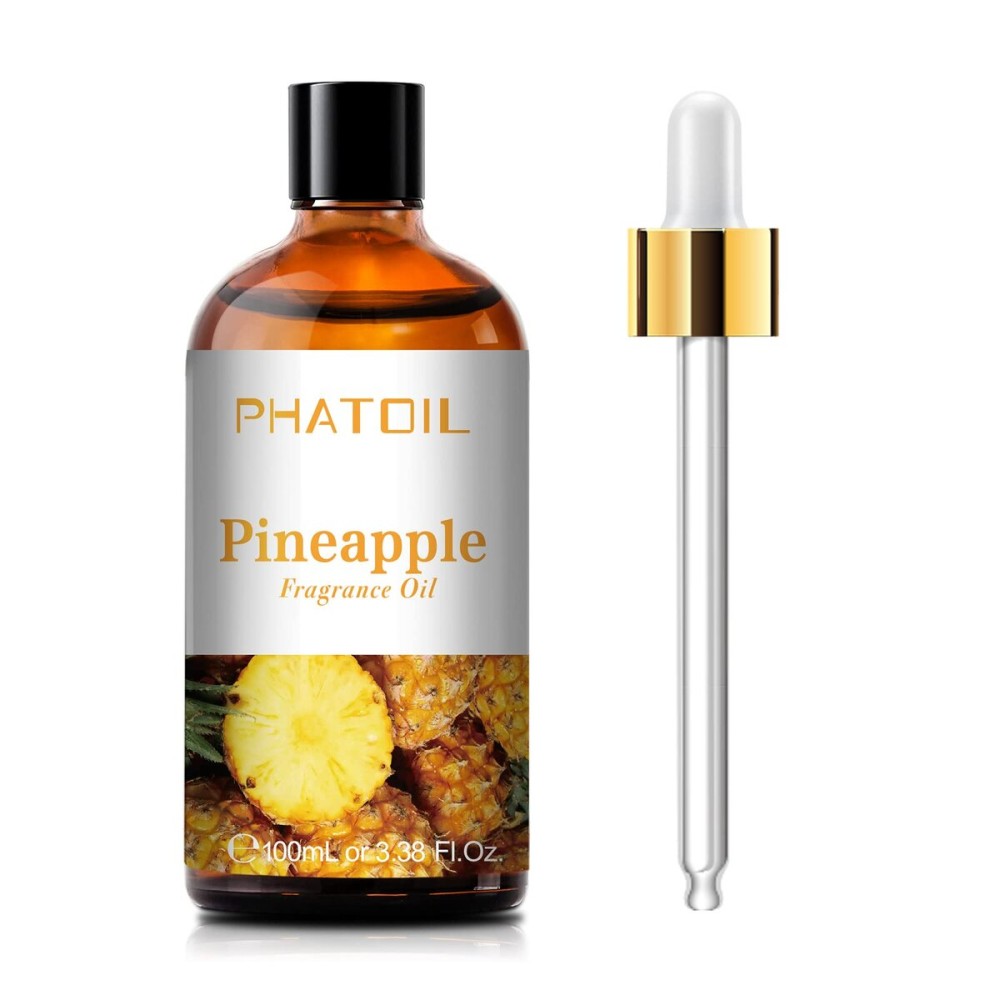 PHATOIL 3.38FL.OZ Pineapple Fragrance Oils for Aromatherapy, Essential Oils for Diffusers for Home, Perfect for Diffuser, Yoga, Skin Care, DIY Candle and Soap Making - 100ml