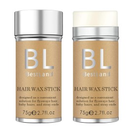 BestLand 2 Pack Hair Wax Stick, Styling Stick for Edge Control, Hair Finishing, and Frizz/Baby Hair Taming - Slick Back Stick for Kids & Women, Tamer for Flyaways, Hair Bun Maker