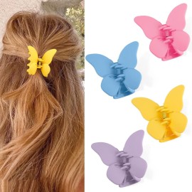 Canitor Small Hair Clips 1.9Hair Claw Clips Butterfly Hair Clips Claw Clips Mini Hair Clips Hair Clips for Girls  (Medium, Style-08)