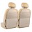 Viaviat Car Seat Protector Large Kick Mat 2 Pack Durable Water Resistant Auto Seat Back Covers with 2 Mesh Pockets Protection Against Dust Mud Scratches (Beige-A, 2-Pack)