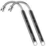 Rayonner USB Rechargeable Electric Candle Lighter Windproof Plasma Arc Lighter with Flexible Neck for Deep Jars, BBQ, Camping Flameless Fire Starter Christmas Stocking Stuffers Gift (Black&Black)