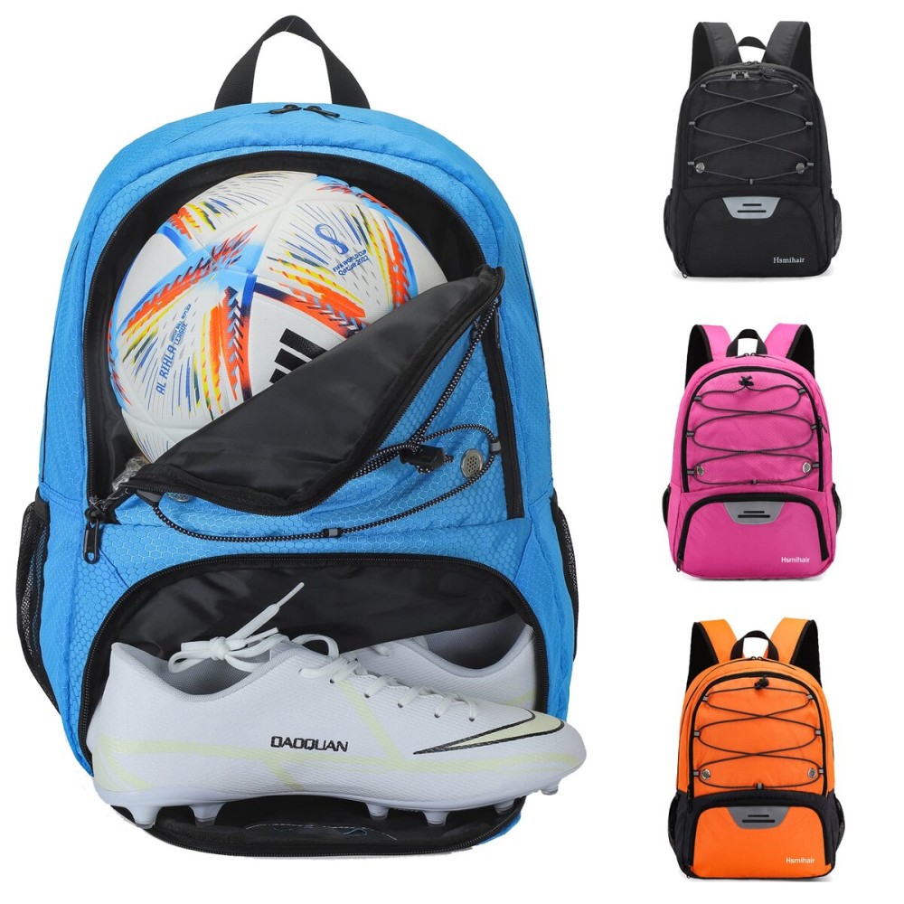 Hsmihair Youth Soccer Bag-Soccer Backpack&Backpack for Football Basketball,with Ball Compartment Separate Cleat Package